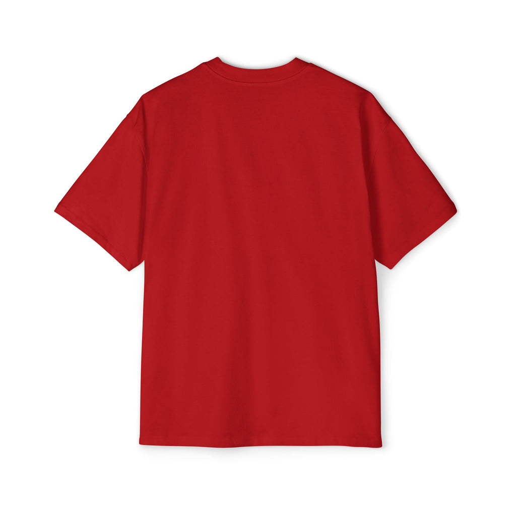 Elephant in Coat Graphic Tee — Stylish Red Oversized Men’s Shirt