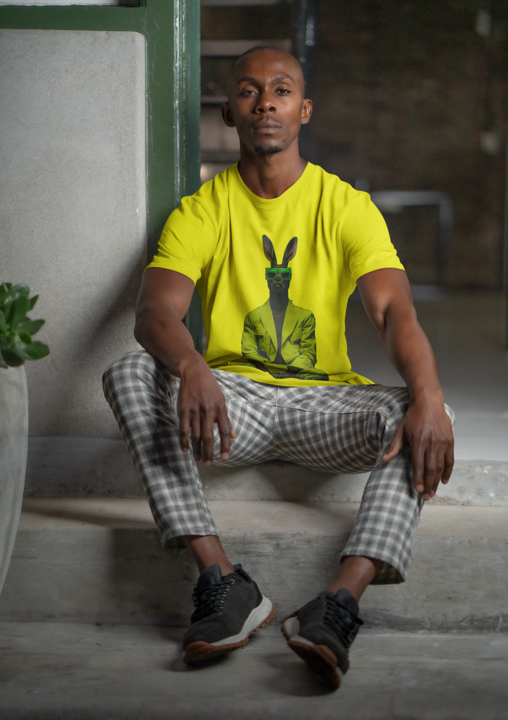 Surreal Suit Tee | Anthropomorphic Bunny Portrait T-Shirt