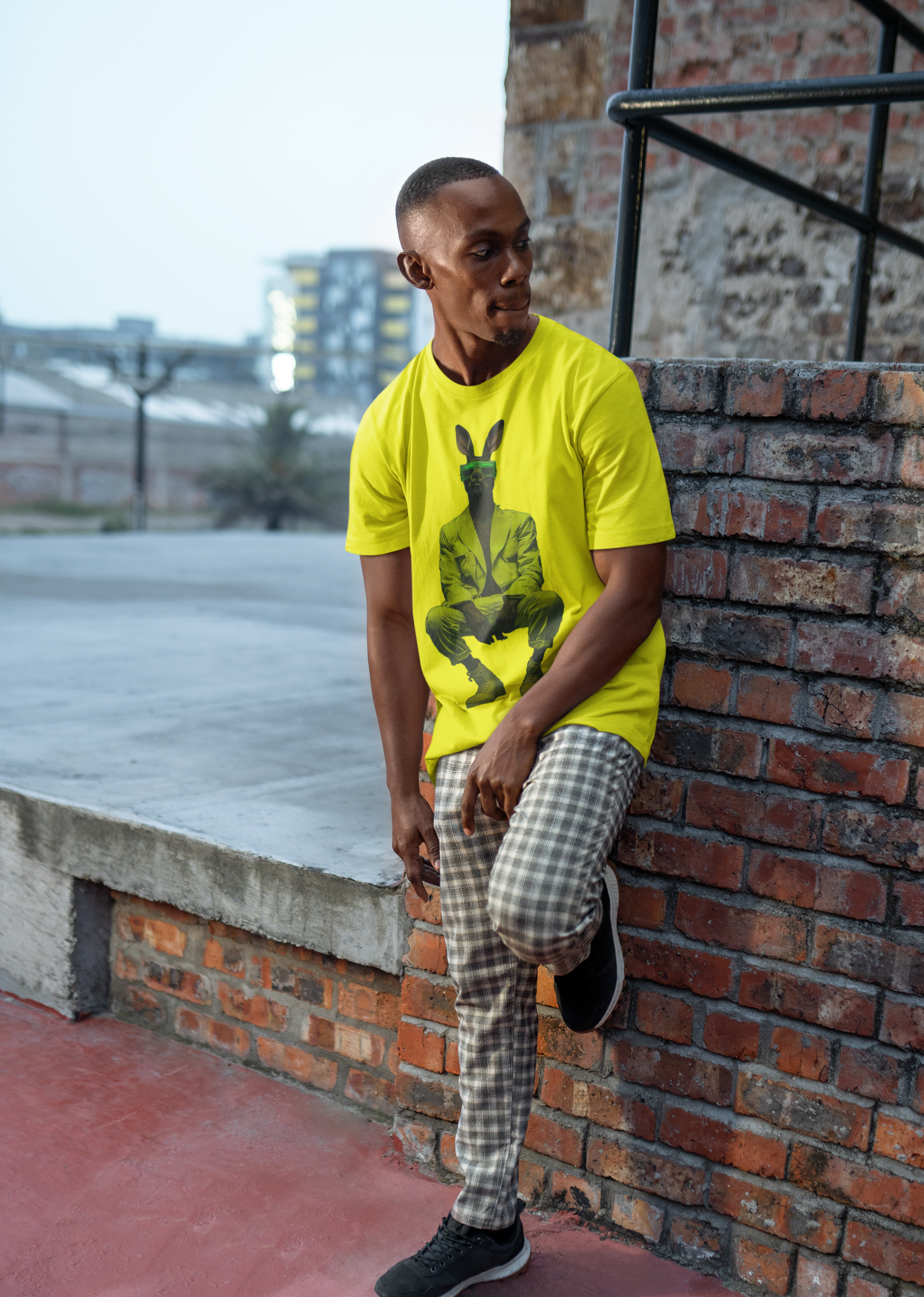 Surreal Suit Tee | Anthropomorphic Bunny Portrait T-Shirt