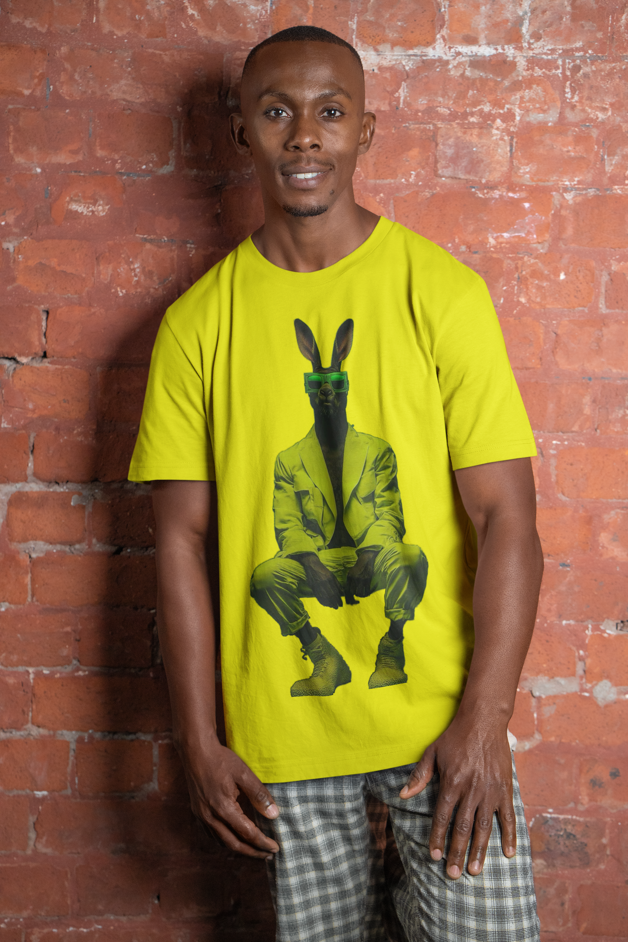 Surreal Suit Tee | Anthropomorphic Bunny Portrait T-Shirt