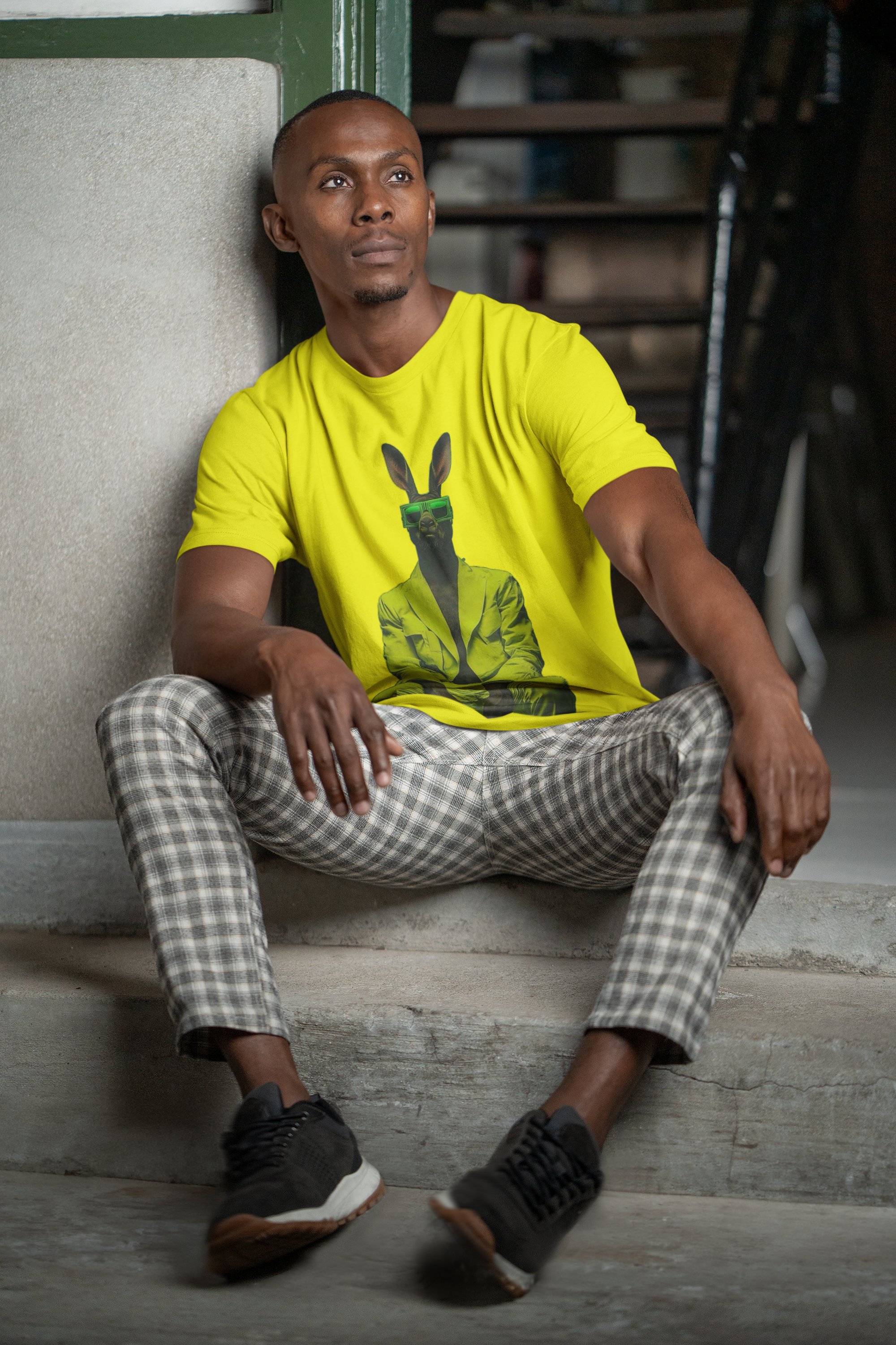 Surreal Suit Tee | Anthropomorphic Bunny Portrait T-Shirt