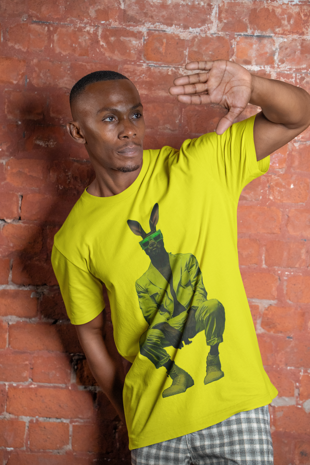 Surreal Suit Tee | Anthropomorphic Bunny Portrait T-Shirt