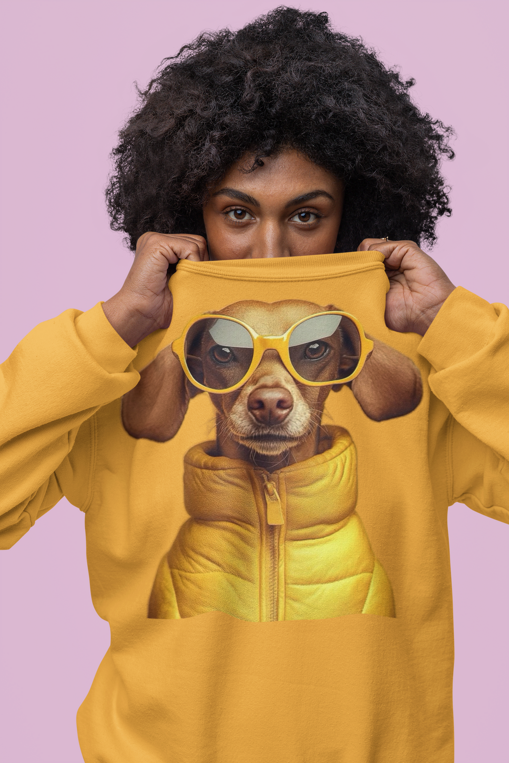 Sunglasses Dog Crewneck Sweatshirt