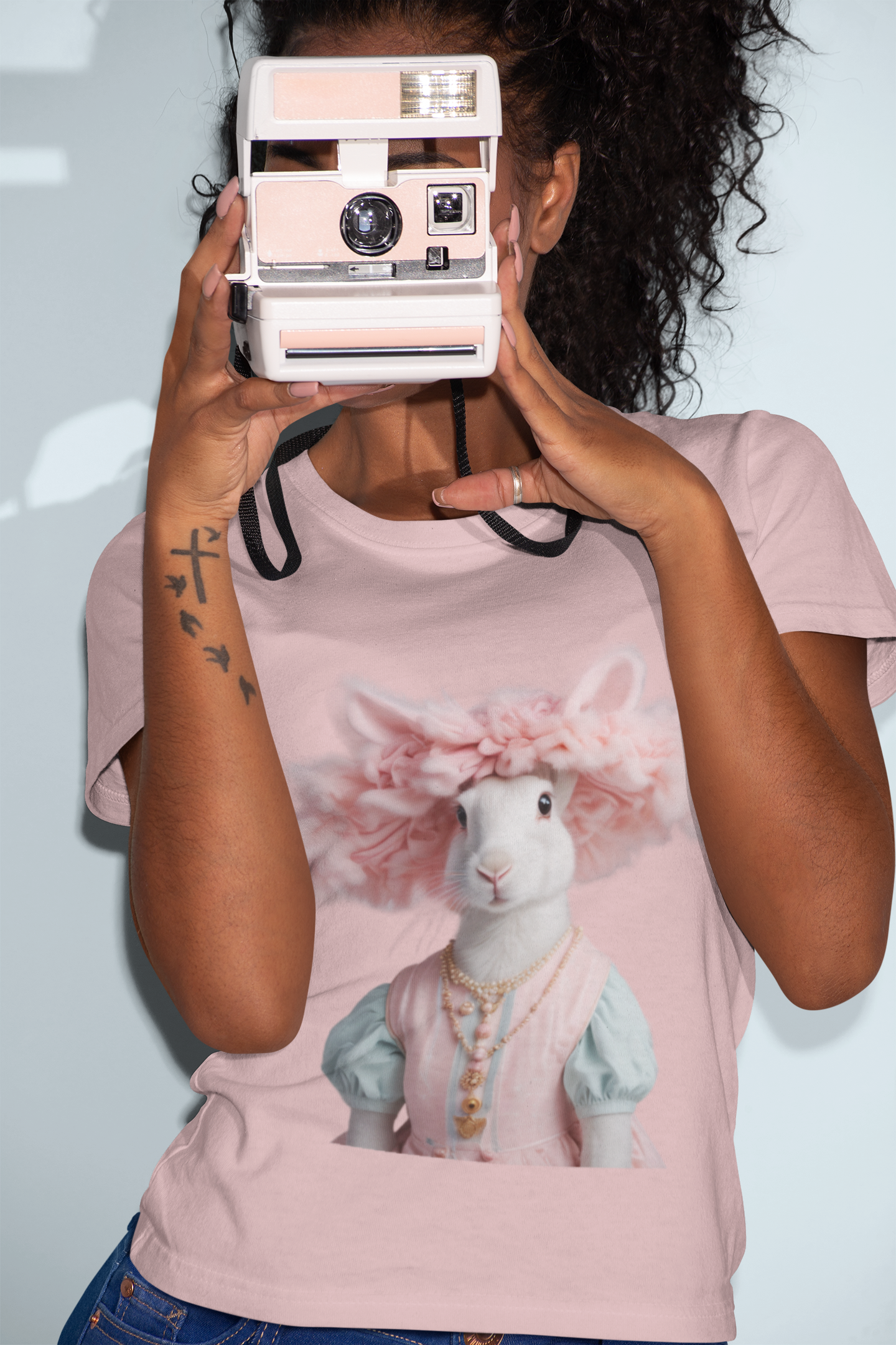 Whimsical Bunny Graphic Tee - Perfect for Easter and Spring Celebrations