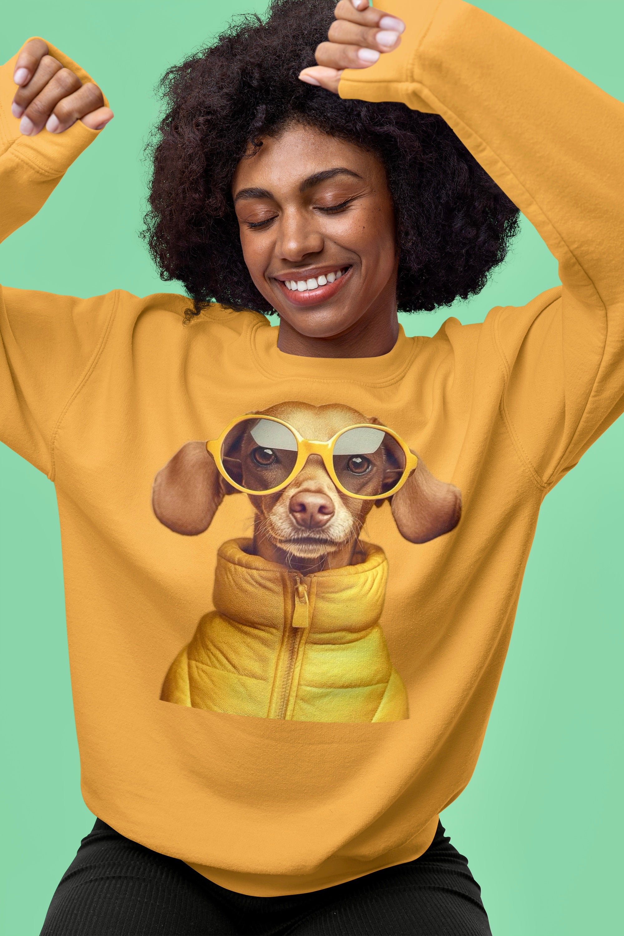Sunglasses Dog Crewneck Sweatshirt